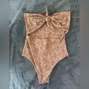 Hilia Swim Kamomi Snake Skin Tie One Piece
